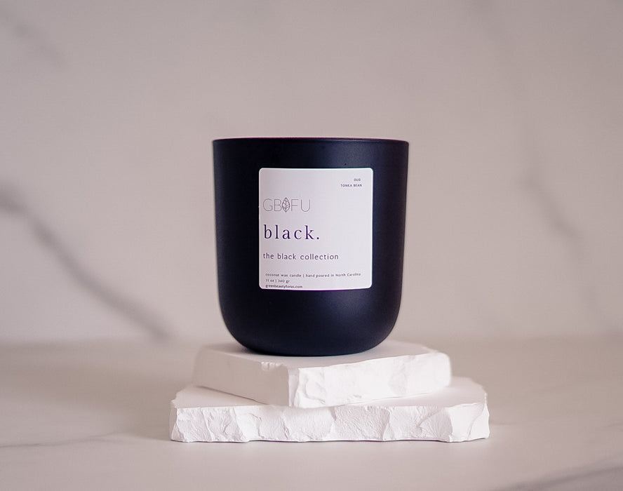 Tonka + Oud Candle  | black.