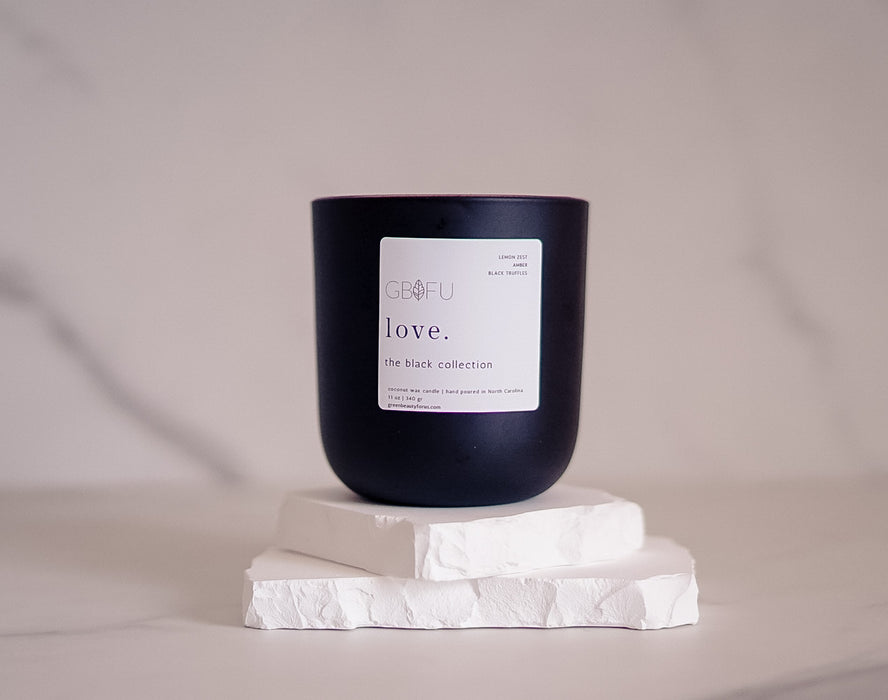 Lemon Zest Amber + Black Truffles Candle | love.