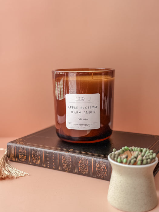 Apple Blossom + Warm Amber Candle