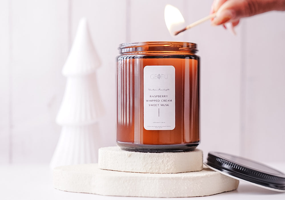 Raspberry Whipped Cream + Musk Candle