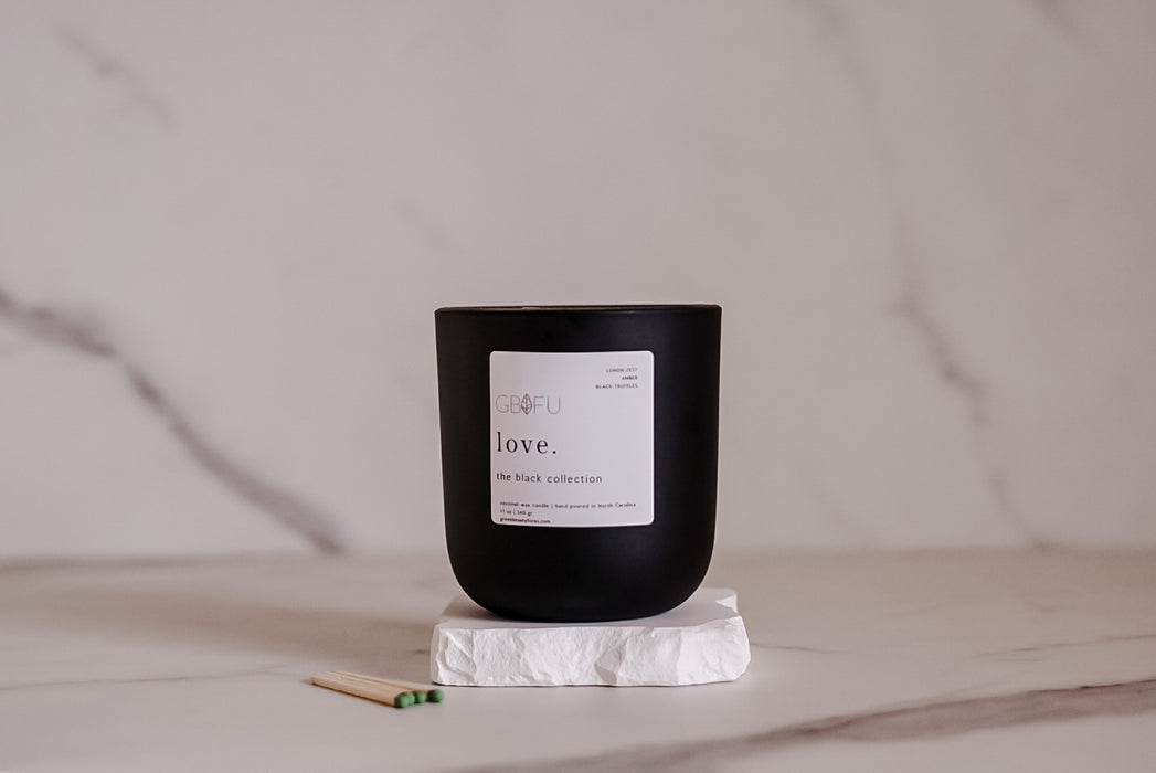 Lemon Zest Amber + Black Truffles Candle | love.