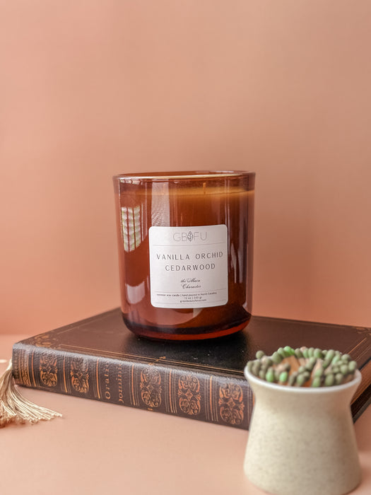 Vanilla Orchid + Cedarwood Candle