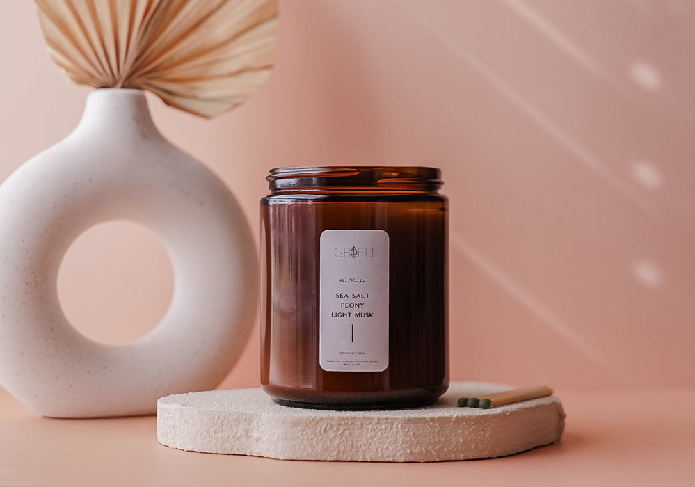 Sea Salt Peony + Light Musk Candle
