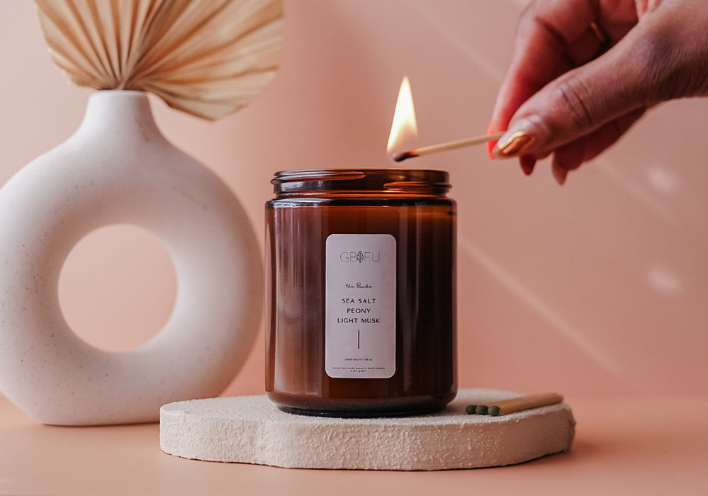 Sea Salt Peony + Light Musk Candle