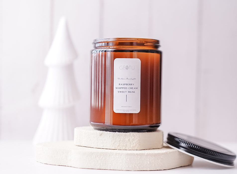 Raspberry Whipped Cream + Musk Candle